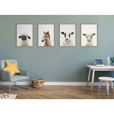 Sylvie Animal Studio Black Nosed Sheep Framed Canvas by Amy Peterson Art Studio