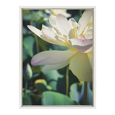 Sylvie Zen Lotus Flower Framed Canvas by Stephanie Klatt