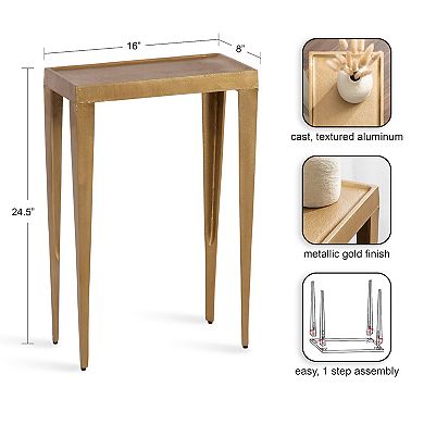 Rava Metal Side Table 16x8x25
