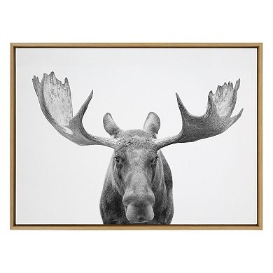 Sylvie Moose Black and White Framed Canvas by Amy Peterson Art Studio