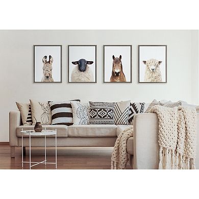 Sylvie Sheep Bangs Portrait Framed Canvas by Amy Peterson Art Studio