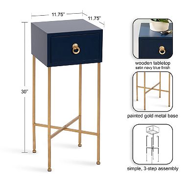 Decklyn Glam Tea Table 12x12x30