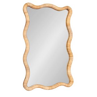 Rahfy Rattan Rectangle Scallop Mirror