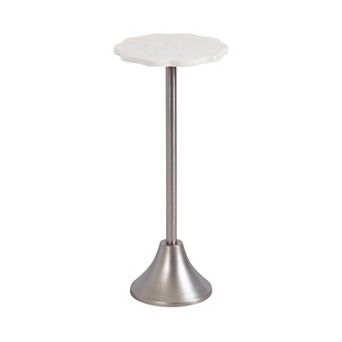 Sanzo Scalloped Marble and Metal Table