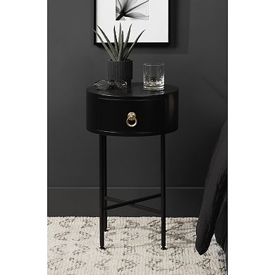 Decklyn Glam Round Side Table 14x14x24