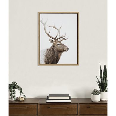 Sylvie Stag Profile Framed Canvas by Amy Peterson Art Studio