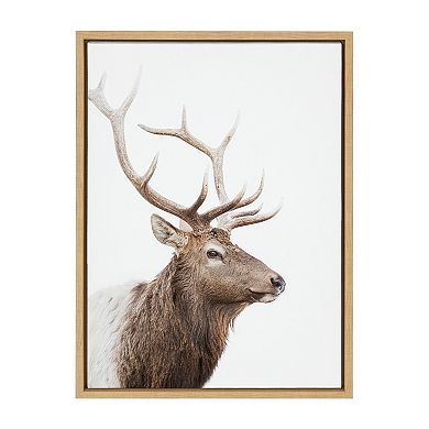 Sylvie Stag Profile Framed Canvas by Amy Peterson Art Studio
