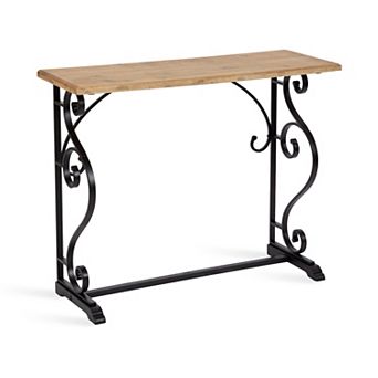 Wyldwood Metal and Wood Console Table 13x36x30