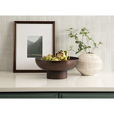 Rooks Ribbed Metal Bowl