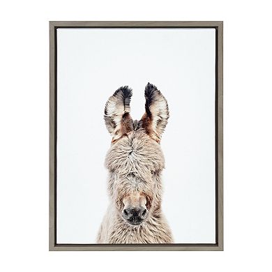 Sylvie Animal Studio Burro Portrait Framed Canvas by Amy Peterson Art Studio