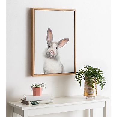 Sylvie Animal Studio Cute Male Rabbit Framed Canvas by Amy Peterson Art Studio