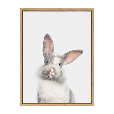 Sylvie Animal Studio Cute Male Rabbit Framed Canvas by Amy Peterson Art Studio