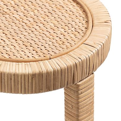 Rafina Rattan Drink Table 9x9x22