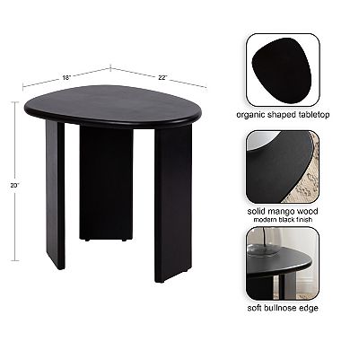 Tortola Wood Side Table 22x18x20
