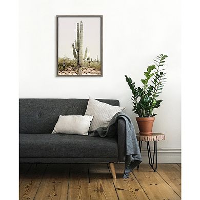 Sylvie Sunrise Cactus Framed Canvas by Amy Peterson Art Studio