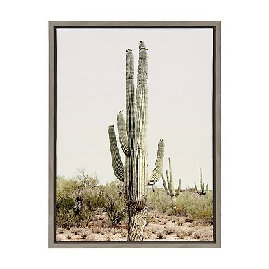 Sylvie Sunrise Cactus Framed Canvas by Amy Peterson Art Studio