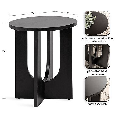 Sureda Wood Side Table 20x16x22