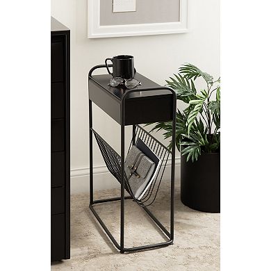 Kura Narrow Side Table 19x9x26