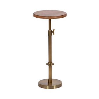 Engles Adjustable Wood Table and Plant Stand 10x10x30