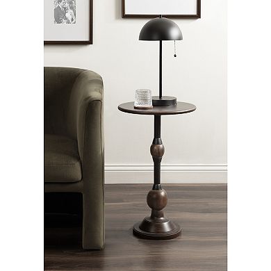 Rawlings Wood and Metal Side Table 14x14x24