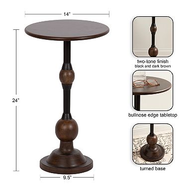 Rawlings Wood and Metal Side Table 14x14x24