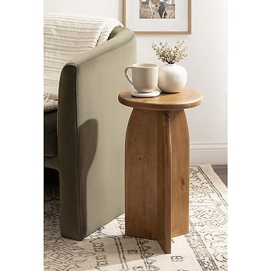 Sora Round Wood Drink Table 12x12x22