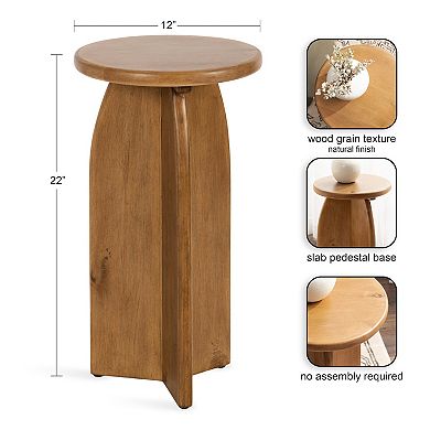 Sora Round Wood Drink Table 12x12x22