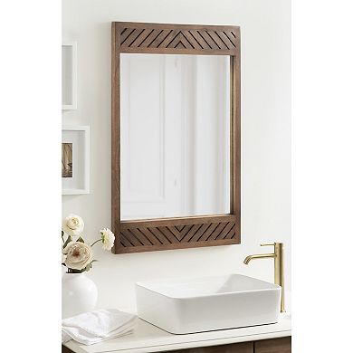 Mezzeta Wood Rectangle Wall Mirror