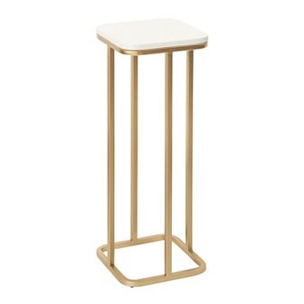 Credele Marble and Metal Drink Table 8x8x22