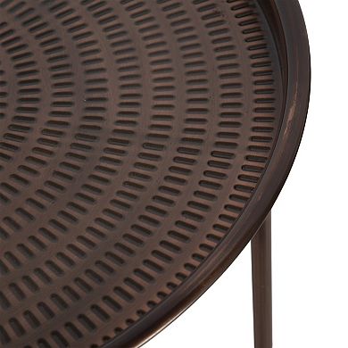 Mahdavi Round Metal Coffee Table 25x25x16
