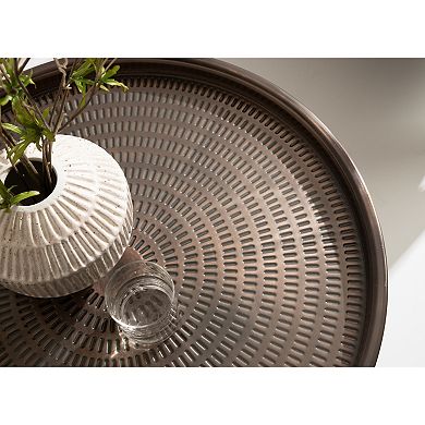 Mahdavi Round Metal Coffee Table 25x25x16