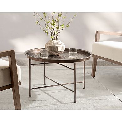 Mahdavi Round Metal Coffee Table 25x25x16
