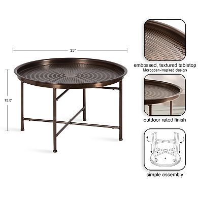 Mahdavi Round Metal Coffee Table 25x25x16