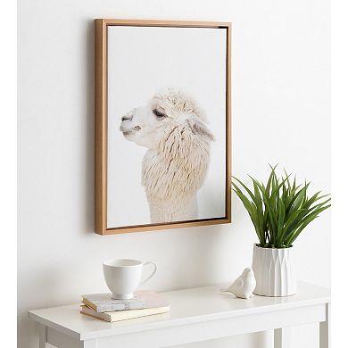Sylvie Animal Studio Alpaca Profile Framed Canvas by Amy Peterson Art Studio