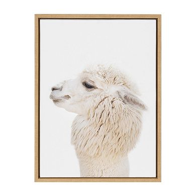 Sylvie Animal Studio Alpaca Profile Framed Canvas by Amy Peterson Art Studio