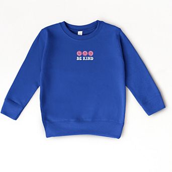 The Juniper Shop Embroidered Be Kind Turning Smiles Toddler Sweatshirt