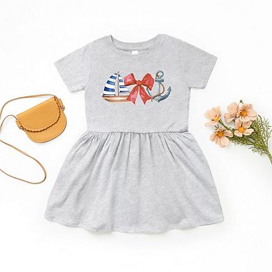 The Juniper Shop Coquette Ship Anchor Toddler Dress