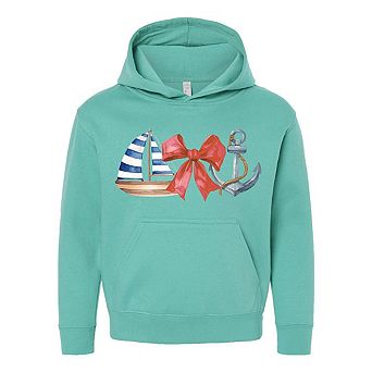 The Juniper Shop Coquette Ship Anchor Youth Hoodie