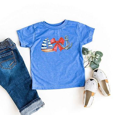 The Juniper Shop Coquette Ship Anchor Toddler Short Sleeve Tee