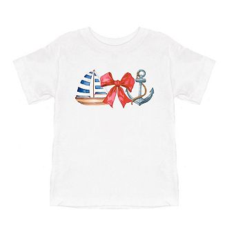 The Juniper Shop Coquette Ship Anchor Toddler Short Sleeve Tee