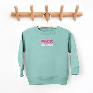 The Juniper Shop Embroidered Be Kind Turning Smiles Youth Sweatshirt