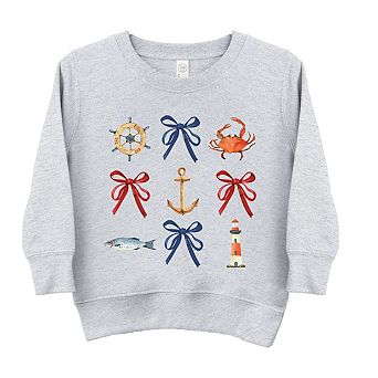 The Juniper Shop Coquette Nautical Collage Youth Sweatshirt