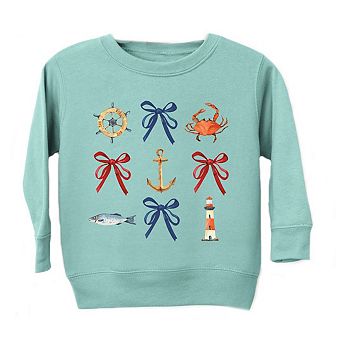The Juniper Shop Coquette Nautical Collage Youth Sweatshirt