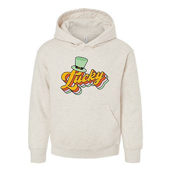 Retro Lucky Hat Youth Graphic Hoodie