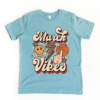 The Juniper Shop March Vibes Basketball Cheetah Youth Short Sleeve Tee