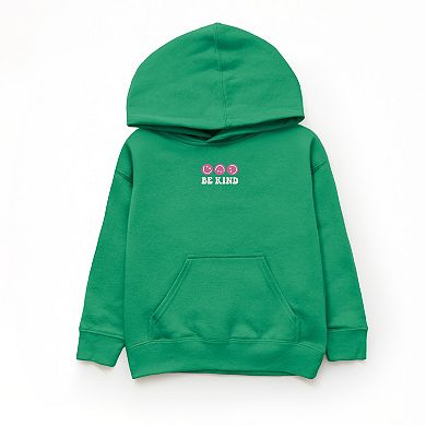 The Juniper Shop Embroidered Be Kind Turning Smiles Youth Hoodie
