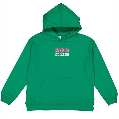 The Juniper Shop Embroidered Be Kind Turning Smiles Youth Hoodie