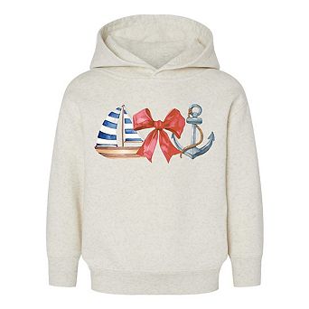 The Juniper Shop Coquette Ship Anchor Toddler Hoodie