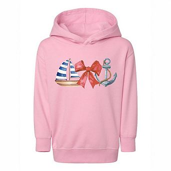The Juniper Shop Coquette Ship Anchor Toddler Hoodie