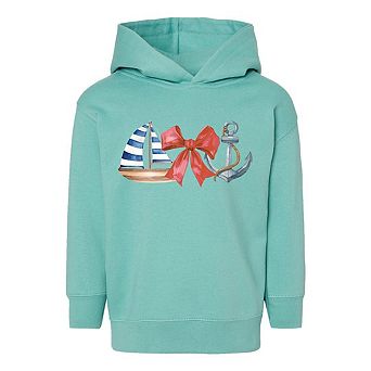 The Juniper Shop Coquette Ship Anchor Toddler Hoodie